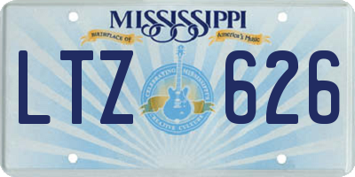 MS license plate LTZ626