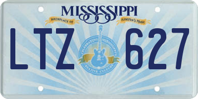 MS license plate LTZ627