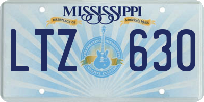 MS license plate LTZ630
