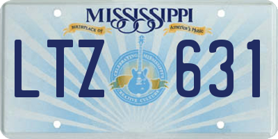 MS license plate LTZ631