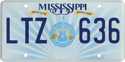 MS license plate LTZ636