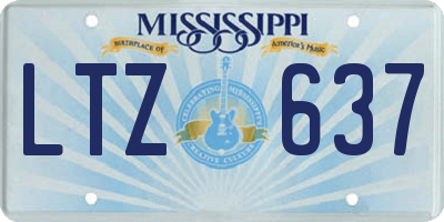 MS license plate LTZ637