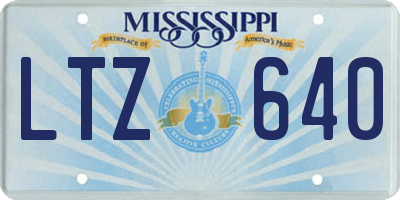 MS license plate LTZ640