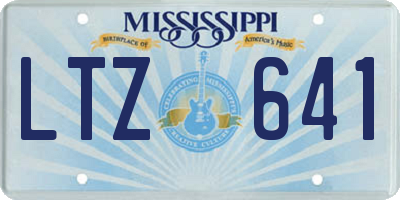 MS license plate LTZ641