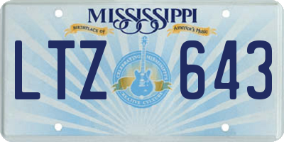 MS license plate LTZ643