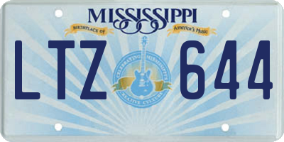 MS license plate LTZ644