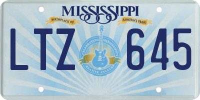 MS license plate LTZ645