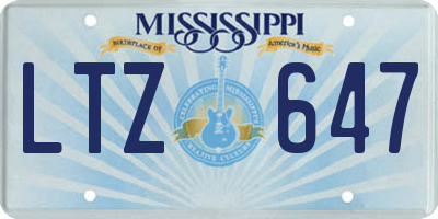 MS license plate LTZ647