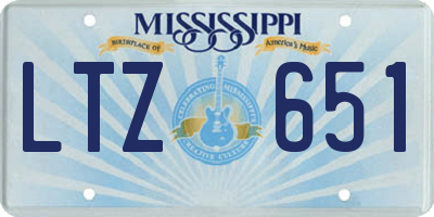 MS license plate LTZ651