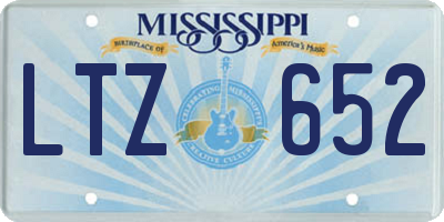 MS license plate LTZ652