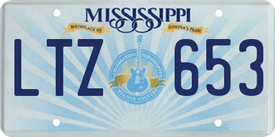 MS license plate LTZ653