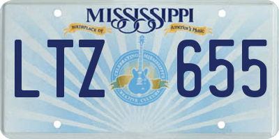 MS license plate LTZ655