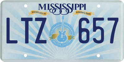 MS license plate LTZ657