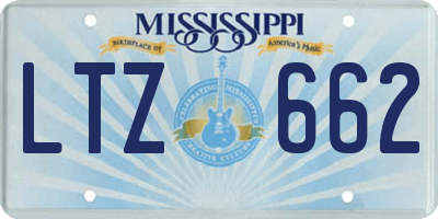 MS license plate LTZ662