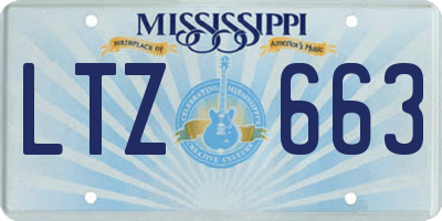 MS license plate LTZ663