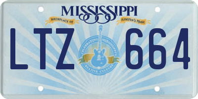 MS license plate LTZ664