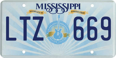 MS license plate LTZ669