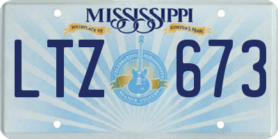 MS license plate LTZ673