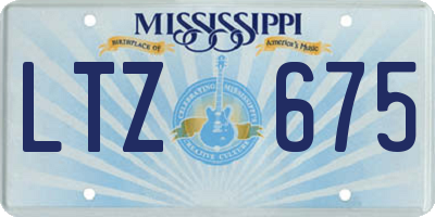 MS license plate LTZ675