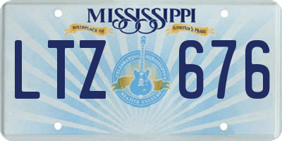 MS license plate LTZ676