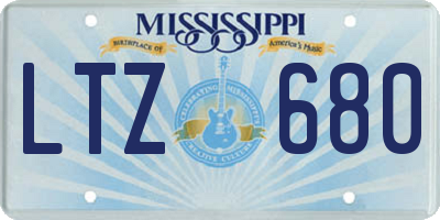 MS license plate LTZ680