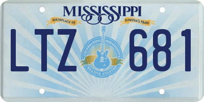 MS license plate LTZ681