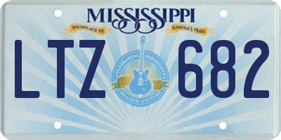 MS license plate LTZ682