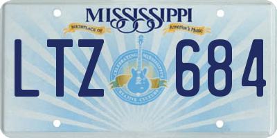 MS license plate LTZ684