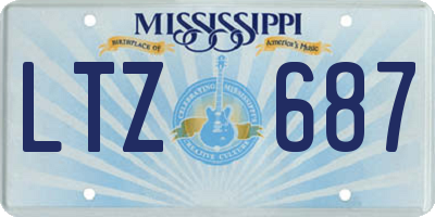 MS license plate LTZ687