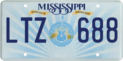MS license plate LTZ688