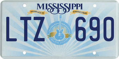 MS license plate LTZ690