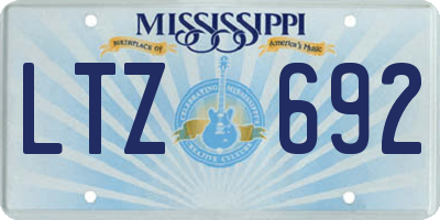 MS license plate LTZ692