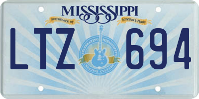 MS license plate LTZ694