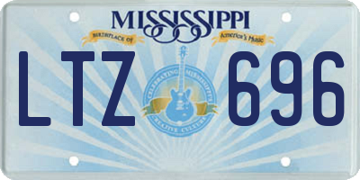 MS license plate LTZ696