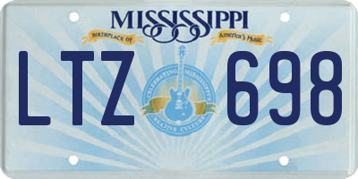 MS license plate LTZ698