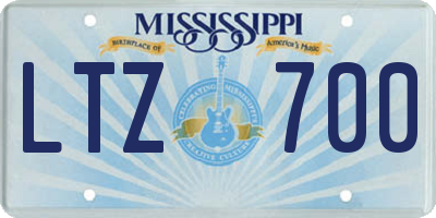 MS license plate LTZ700
