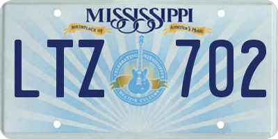 MS license plate LTZ702