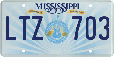 MS license plate LTZ703