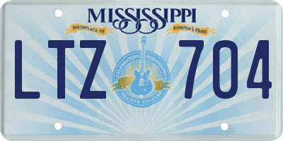 MS license plate LTZ704