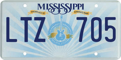 MS license plate LTZ705