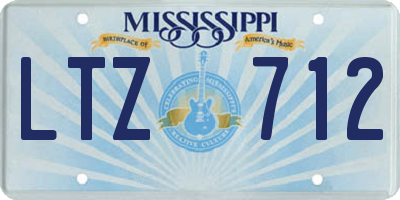 MS license plate LTZ712