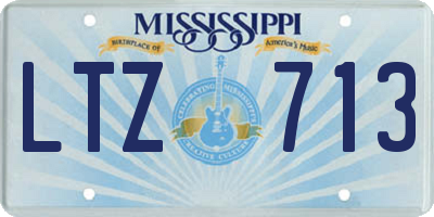 MS license plate LTZ713