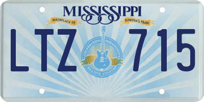 MS license plate LTZ715