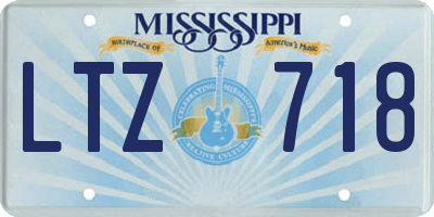 MS license plate LTZ718