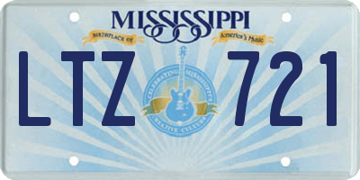 MS license plate LTZ721