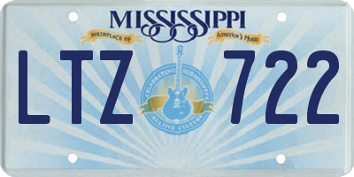 MS license plate LTZ722