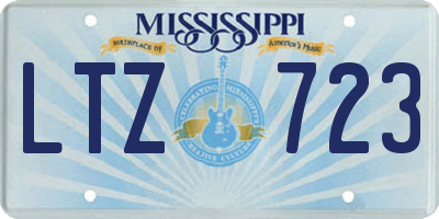 MS license plate LTZ723