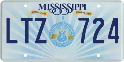 MS license plate LTZ724