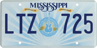 MS license plate LTZ725