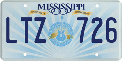 MS license plate LTZ726